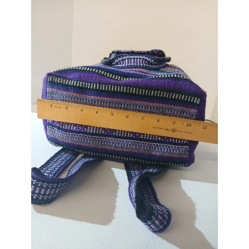 Artesanias PINZON Colorful Fabric Backpack Made in Mexico‎ 10X10.5'X6 #1210